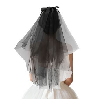 Double Layer Alloy Comb Wedding Veil15.75"-23.62" 1 pc
