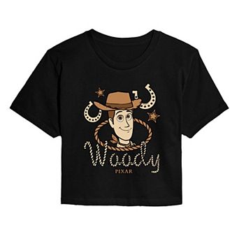 Juniors' Disney / Pixar's Toy Story 5 Woody Cowboy Cropped Tee