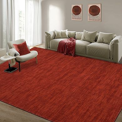 Abstract Solid Area Rug Non Slip Foldable Ultra Thin Non Shedding Floor Cover for Bedroom Playroom