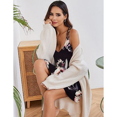 Ekouaer V Neck Sleeveless Night gowns for Women