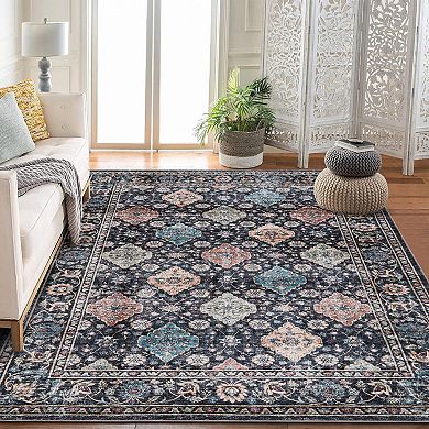 ANIXOL Washable Foldable Vintage Area Rug