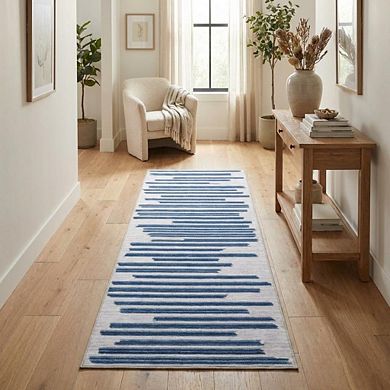 Contemporary Area Rug Machine Washable Low Pile Pet Friendly Ultra Thin Carpet for Playroom