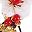 Tassel Dark Red White