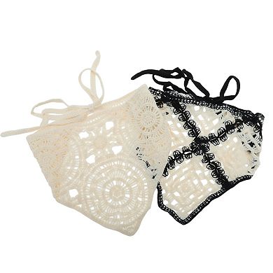 Knitted Triangle Bandana for Women 2 Pcs