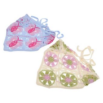 Knitted Triangle Bandana for Women 2 pc