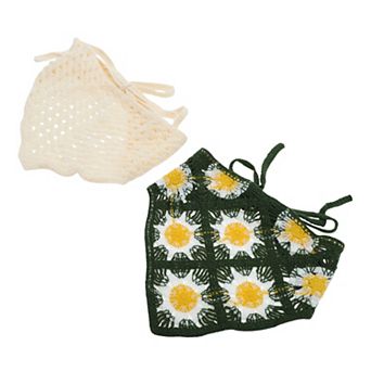 Knitted Triangle Bandana for Women 2 pc