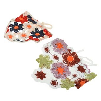 Knitted Triangle Bandana for Women 2 pc