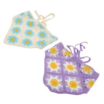 Knitted Triangle Bandana for Women 2 pc
