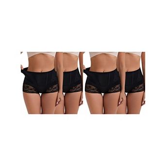 4 Packs Women's High-Waisted Hip Lifting Tummy Control Underwear Seamless Shaping Panties