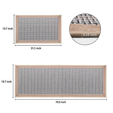 BOGASYL Non Slip Kitchen Rugs Sets of 2 Absorbent Kitchen Mat for in Front of Sink
