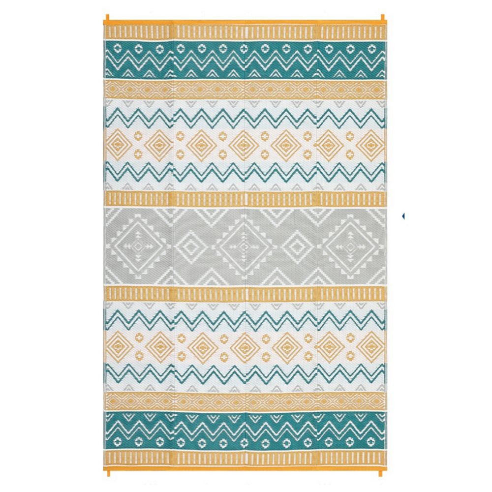 Boho Geometric Outdoor Rug for Patio &Deck Durable Waterproof ...