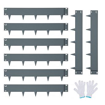 39*8.15inch Galvanized Steel Landscape Edging, Metal Edging for Landscaping with Stakes
