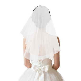 Double Layer Wedding Veil 19.69" 1 pc
