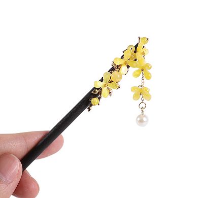 Tassel Wood Hair Chopstick for Women 7.09" 1 Pc