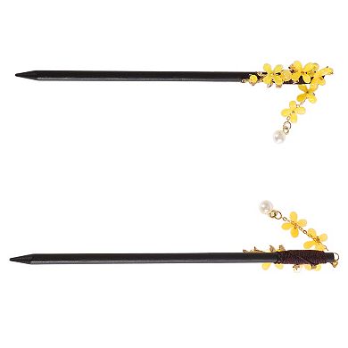 Tassel Wood Hair Chopstick for Women 7.09" 1 Pc