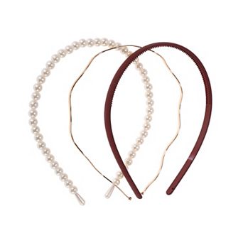 Solid Color Hairband for Women 3 pc