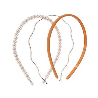 Solid Color Hairband for Women 3 pc