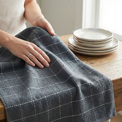 Pure Cotton Dish Cloths for Kitchen, 2 Pack Highly Absorbent Kitchen Towels for Cleaning 15" x 25"