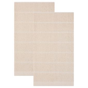Pure Cotton Dish Cloths for Kitchen, 2 Pack Highly Absorbent Kitchen Towels for Cleaning 15" x 25"