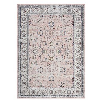 ANIXOL Washable Vintage Faux Wool Area Rug