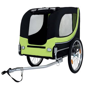 66LB Capacity All-Terrain Folding Dog Bike Trailer-Steel Frame for Cycling Camping