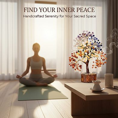 Chakra Crystal Tree for Home Office Decor Positive Energy