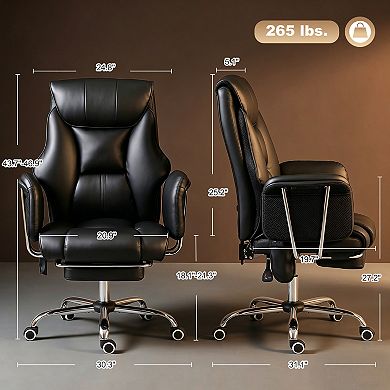 HOMCOM Massage Office Chair with 6 Points Vibration, Desk Chair