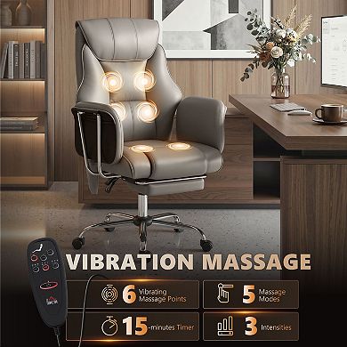 HOMCOM Massage Office Chair with 6 Points Vibration, Desk Chair