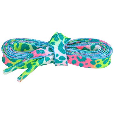 Women's Leopard Shoelaces Tie Dye Gradient for Sports Sneakers 2 Pairs 39.4"