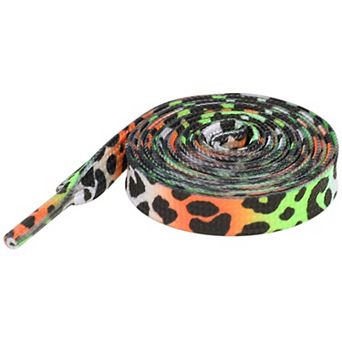 Women's Leopard Shoelaces Tie Dye Gradient for Sports Sneakers 2 Pairs 39.4"