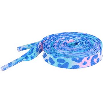 Women's Leopard Shoelaces Tie Dye Gradient for Sports Sneakers 2 Pairs 39.4"