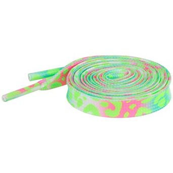 Women's Leopard Shoelaces Tie Dye Gradient for Sports Sneakers 2 Pairs 39.4"