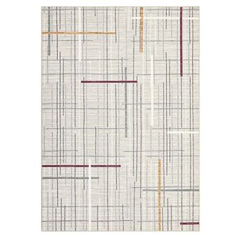Contemporary Area Rug Non Slip Foldable Ultra Thin Non Shedding Floor Cover for Bedroom Playroom