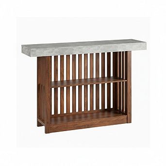 63" Bar Height Pub Table with 2 tier Storage Shelves,Modern Counter Table for Dining Room, Bistro
