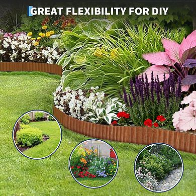 Flexible Corrugated Metal Garden Edging,Galvanized Steel Landscape Edging,Easy to Install