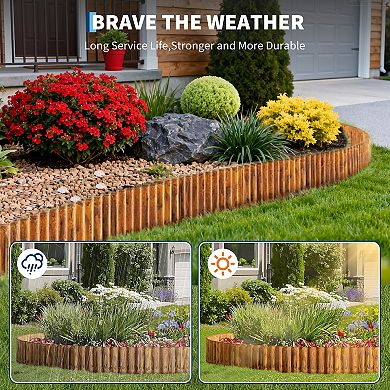 Flexible Corrugated Metal Garden Edging,Galvanized Steel Landscape Edging,Easy to Install