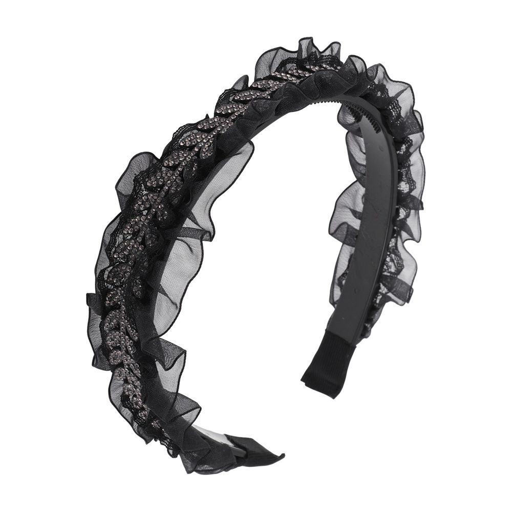 Ruffles Rhinestone Headbands for Women 1 Pc