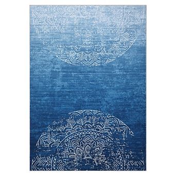 Contemporary Area Rug Non Slip Vacuum Clean Ultra Thin Stain Resistant Carpet for Living Room