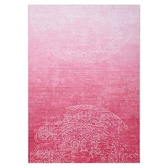 Contemporary Area Rug Non Slip Vacuum Clean Ultra Thin Stain Resistant Carpet for Living Room