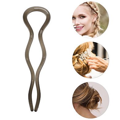 Wave U-shaped Hair Pin for Women 4.92"x1.38" 1 Pc