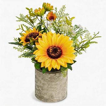 Kaelin Home Sunflower Artificial Flowers Pot