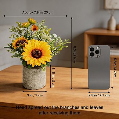 Kaelin Home Sunflower Artificial Flowers Pot
