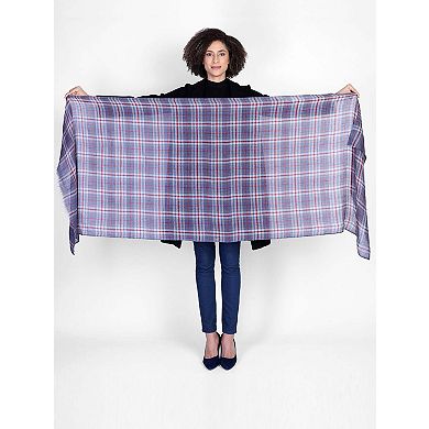 Blue Plaid Scarf