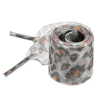Women's 1 Pair Leopard Print Ribbon Shoe Laces Wide Shoelaces for Sneakers 47.2"×1"