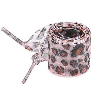 Women's 1 Pair Leopard Print Ribbon Shoe Laces Wide Shoelaces for Sneakers 47.2"×1"