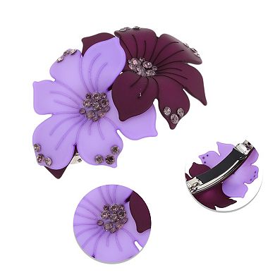 Elegant Double Flower Hair Clips for Home 1 Pc