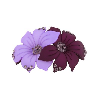 Elegant Double Flower Hair Clips for Home 1 Pc