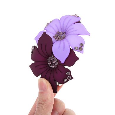 Elegant Double Flower Hair Clips for Home 1 Pc