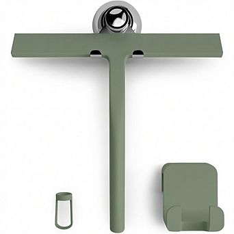 9 Inch Green Silicone Shower Squeegee for Glass Doors Windows