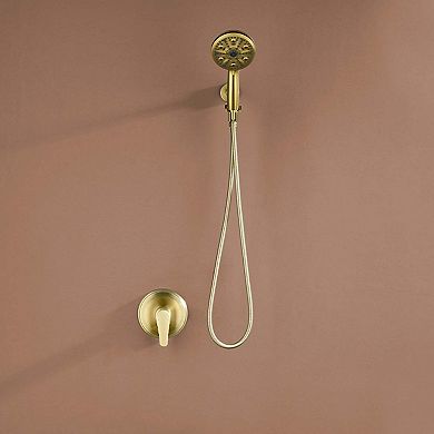 10-Spray Pattern 5 in. Wall Mount 2.5 GPM Fixed Shower Heads with Single Handle